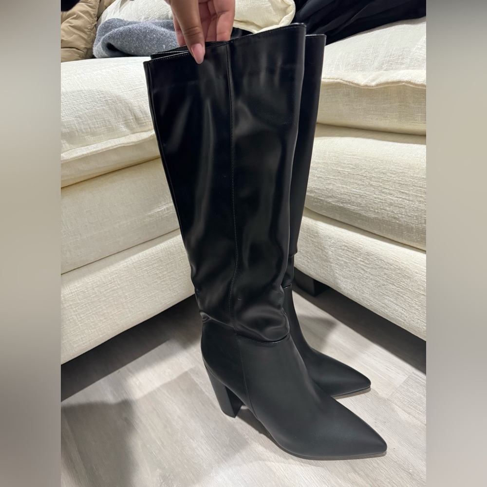 Black Knee High Boots